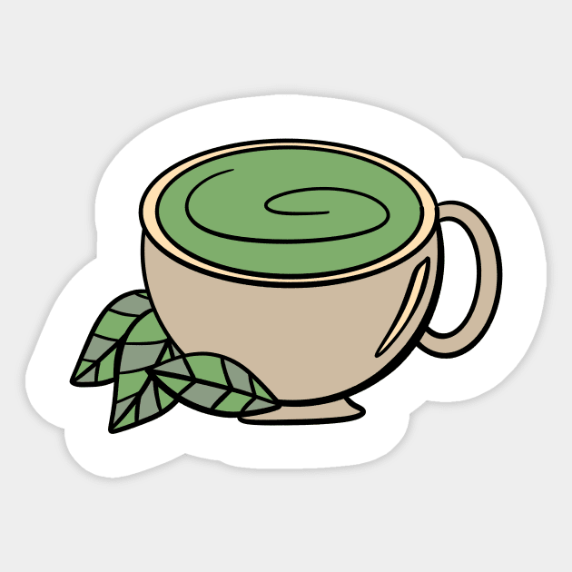 Matcha Tea Sticker by Kelly Louise Art